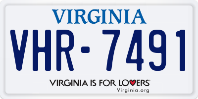 VA license plate VHR7491