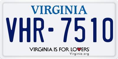VA license plate VHR7510