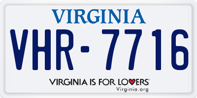 VA license plate VHR7716