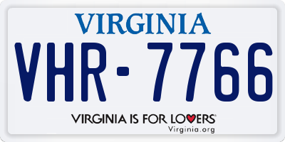 VA license plate VHR7766