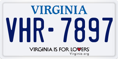 VA license plate VHR7897