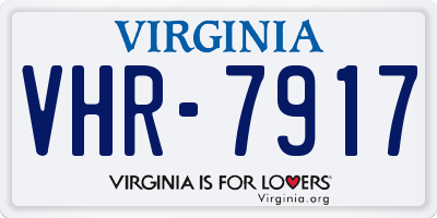 VA license plate VHR7917