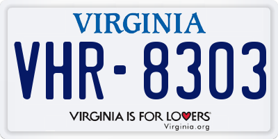 VA license plate VHR8303
