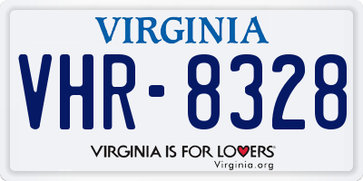 VA license plate VHR8328
