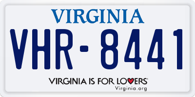 VA license plate VHR8441