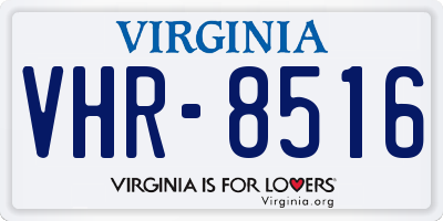 VA license plate VHR8516