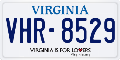 VA license plate VHR8529