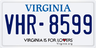 VA license plate VHR8599