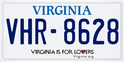 VA license plate VHR8628