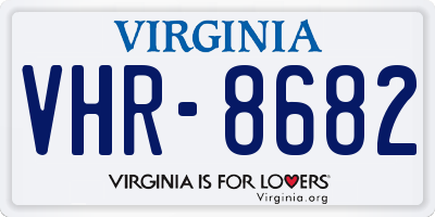 VA license plate VHR8682