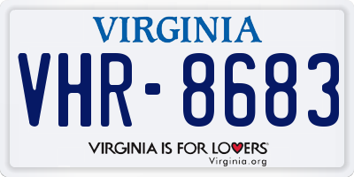 VA license plate VHR8683