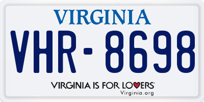 VA license plate VHR8698