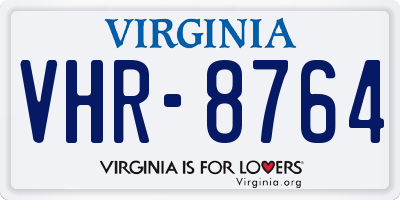 VA license plate VHR8764