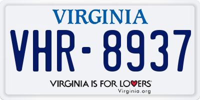 VA license plate VHR8937