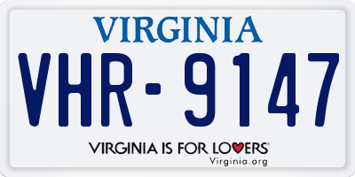 VA license plate VHR9147
