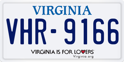 VA license plate VHR9166