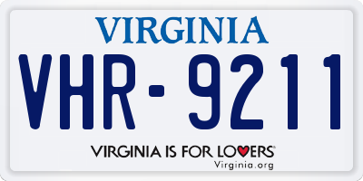 VA license plate VHR9211