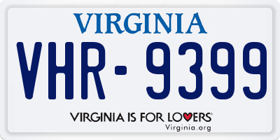 VA license plate VHR9399