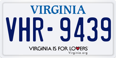 VA license plate VHR9439