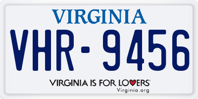 VA license plate VHR9456