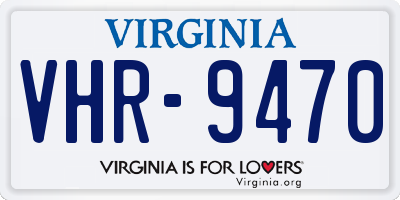 VA license plate VHR9470