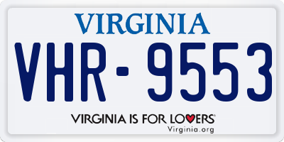 VA license plate VHR9553