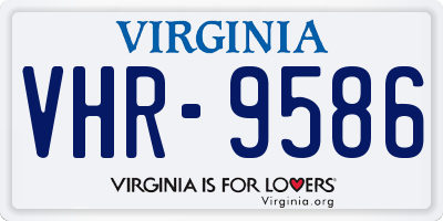 VA license plate VHR9586