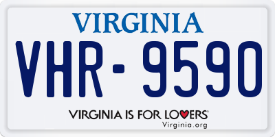 VA license plate VHR9590