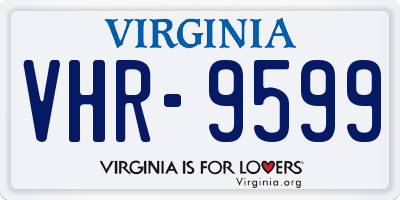 VA license plate VHR9599