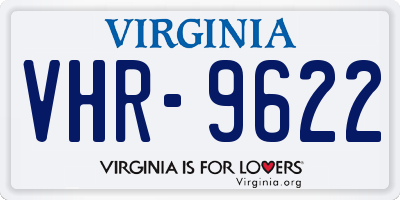 VA license plate VHR9622