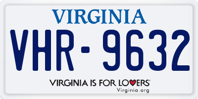 VA license plate VHR9632