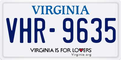 VA license plate VHR9635