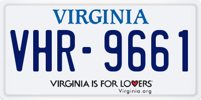 VA license plate VHR9661