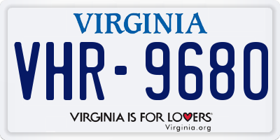 VA license plate VHR9680