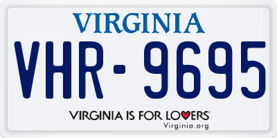 VA license plate VHR9695