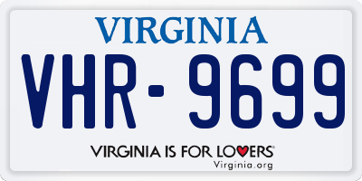 VA license plate VHR9699