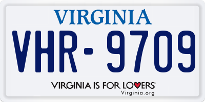 VA license plate VHR9709