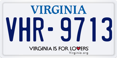VA license plate VHR9713