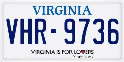 VA license plate VHR9736