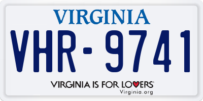 VA license plate VHR9741
