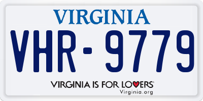 VA license plate VHR9779