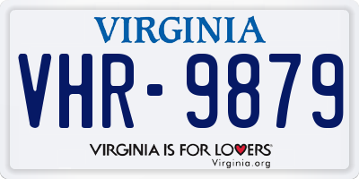 VA license plate VHR9879