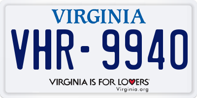 VA license plate VHR9940