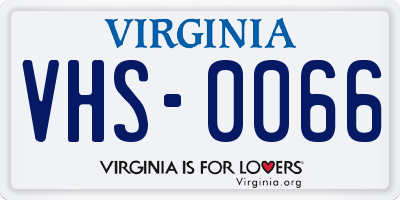 VA license plate VHS0066