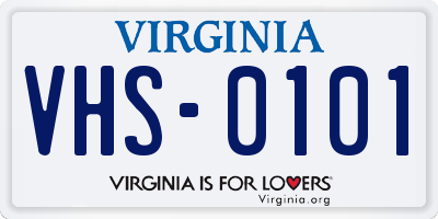 VA license plate VHS0101