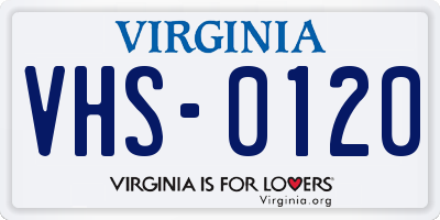 VA license plate VHS0120