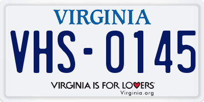 VA license plate VHS0145