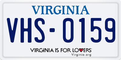 VA license plate VHS0159