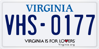 VA license plate VHS0177