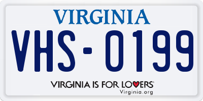 VA license plate VHS0199